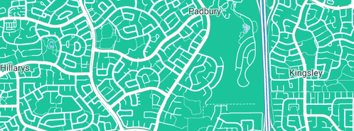 Map showing the location of Mudge Plumbing in Padbury, WA 6025