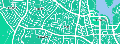 Map showing the location of Duncan's Plumbing Service Pty Ltd in Page, ACT 2614