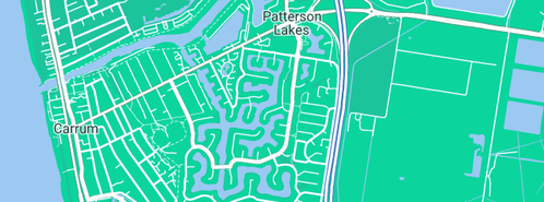 Map showing the location of Milne Builders & Plumbers Pty Ltd in Patterson Lakes, VIC 3197