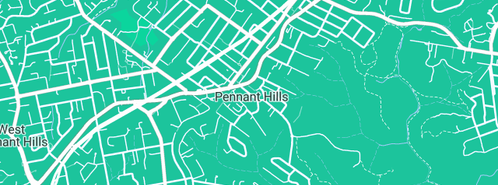 Map showing the location of Rf Boys Plumbers in Pennant Hills, NSW 2120