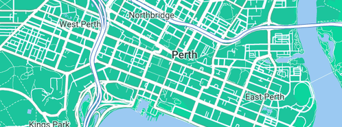 Map showing the location of Pentair Thermal Management in Perth, WA 6000