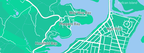 Map showing the location of Phegans Bay Plumbing in Phegans Bay, NSW 2256