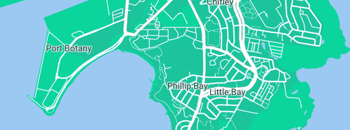 Map showing the location of Tom North Plumbing in Phillip Bay, NSW 2036