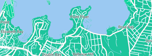 Map showing the location of My Darlinghurst Plumber in Point Piper, NSW 2027