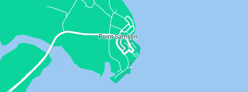 Map showing the location of Pilbara Plumbing & Gas in Point Samson, WA 6720