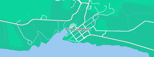 Map showing the location of Ian White Excavations Pty Ltd in Port Campbell, VIC 3269