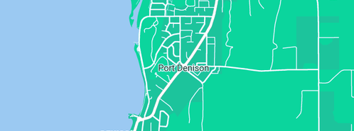 Map showing the location of Port Denison Plumbing in Port Denison, WA 6525