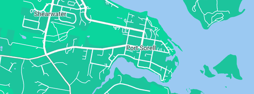 Map showing the location of Sims Plumbing Service in Port Sorell, TAS 7307