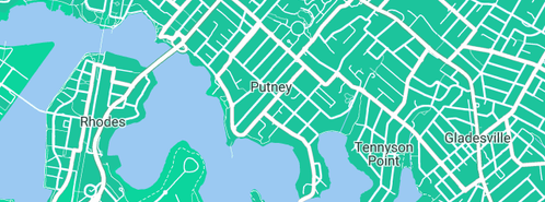 Map showing the location of Masterline Plumbing Services Pty Ltd in Putney, NSW 2112