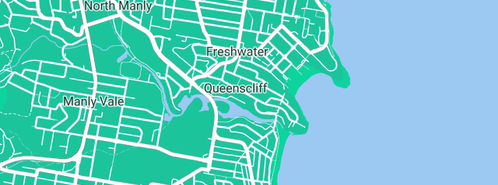 Map showing the location of The Hawkesbury River Gas Service in Queenscliff, NSW 2096