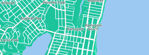 Map showing the location of Water Brothers Services Pty Ltd in Ramsgate, NSW 2217