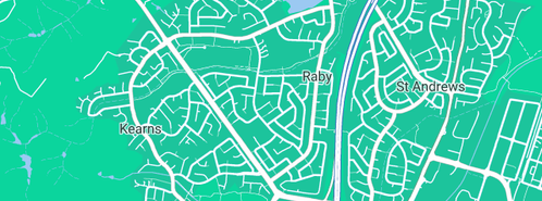 Map showing the location of Smith Plumbing | A+ Services Group in Raby, NSW 2566