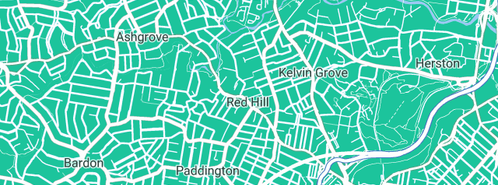 Map showing the location of Eco Gas and Plumbing in Red Hill, QLD 4059