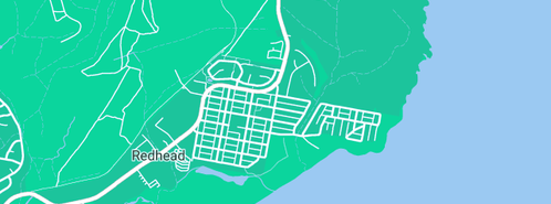 Map showing the location of A and J Air in Redhead, NSW 2290