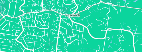 Map showing the location of Metropolitan Plumbing Eltham in Research, VIC 3095