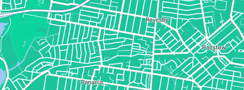 Map showing the location of The Local Service in Revesby, NSW 2212