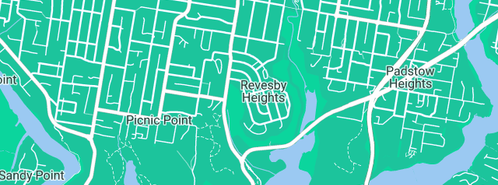 Map showing the location of Walsh & McLean Plumbing Pty Ltd in Revesby Heights, NSW 2212