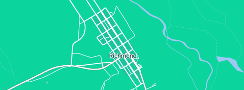 Map showing the location of Richmond Service Station in Richmond, QLD 4822