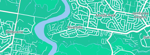 Map showing the location of Go Plumbing And Maintenance Pty Ltd in Riverhills, QLD 4074