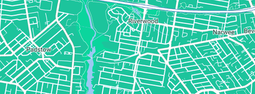 Map showing the location of Reno Plumbing Services - Fast Plumber Services - Riverwood in Riverwood, NSW 2210