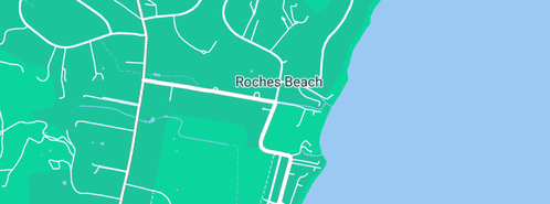 Map showing the location of Roger Moore Plumbing in Roches Beach, TAS 7170