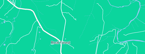 Map showing the location of Ken Webb Plumbing in Rock Forest, NSW 2795