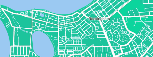 Map showing the location of Macdonald Building and Plumbing in Rockingham, WA 6168