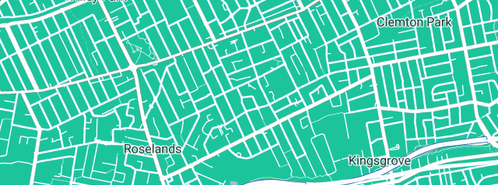 Map showing the location of Jims Plumbing Service in Roselands, NSW 2196