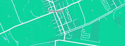 Map showing the location of Neale Young Plumbing Drainage in Rosewood, QLD 4340