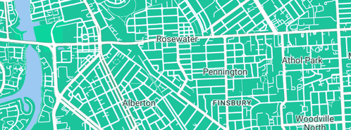 Map showing the location of Max Flow Plumbing in Rosewater East, SA 5013