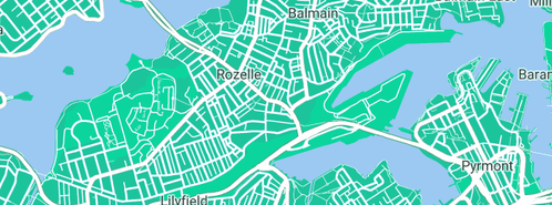 Map showing the location of Mainline Home Solutions in Rozelle, NSW 2039