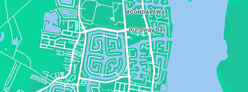 Map showing the location of Alex Johnston Plumbing & Gasfitting in Runaway Bay, QLD 4216