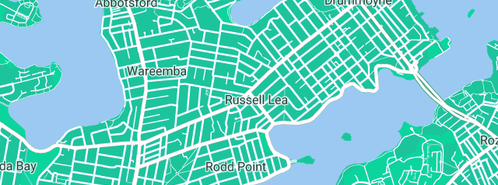 Map showing the location of Today Plumbing (NSW) Pty Ltd in Russell Lea, NSW 2046