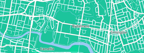 Map showing the location of Western Sydney Plumbing in Rydalmere, NSW 2116