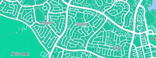 Map showing the location of Vfm Maintenance Pty Ltd in Scullin, ACT 2614