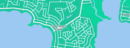 Map showing the location of Alan Oxford Plumbing in Sanctuary Point, NSW 2540