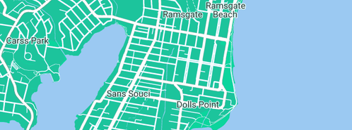 Map showing the location of All Area Drain Cleaning Specialists in Sans Souci, NSW 2219