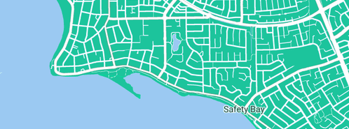 Map showing the location of Safety Bay Gas in Safety Bay, WA 6169