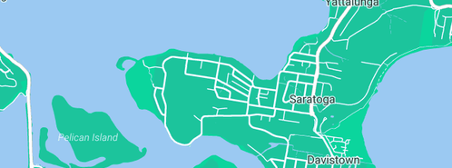 Map showing the location of Andrew Venables Plumbing in Saratoga, NSW 2251