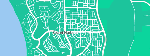 Map showing the location of GK Contracting in Secret Harbour, WA 6173