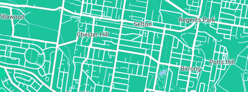 Map showing the location of Pete'S Precise Plumbing Pty Ltd in Sefton, NSW 2162