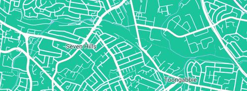 Map showing the location of Inspired Plumbing PTY LTD in Seven Hills, NSW 2147