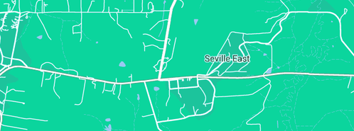 Map showing the location of Plumbing With Pride Heating and Cooling in Seville East, VIC 3139