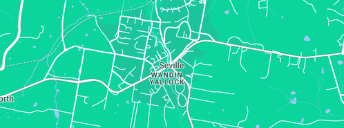 Map showing the location of Malane W F in Seville, VIC 3139