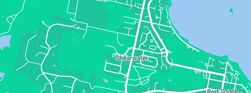 Map showing the location of Kurt Howard Plumbing Solutions in Shearwater, TAS 7307