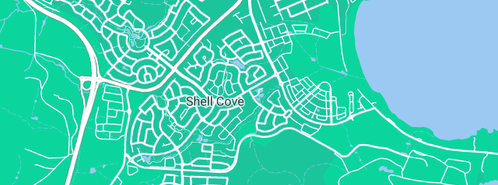 Map showing the location of Wollongong City Plumbing in Shell Cove, NSW 2529