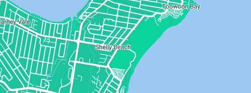 Map showing the location of Glenn McDarmont Plumbing in Shelly Beach, NSW 2261