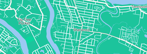 Map showing the location of Burnett Drainage Contractors in Sherwood, QLD 4075