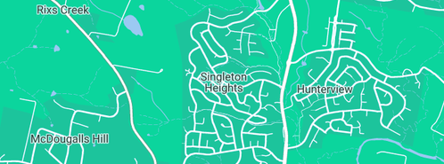 Map showing the location of Michael Dean Plumbing Pty Ltd in Singleton Heights, NSW 2330