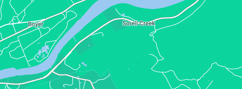 Map showing the location of New Norfolk Plumbing & Gas Fitting in Sorell Creek, TAS 7140